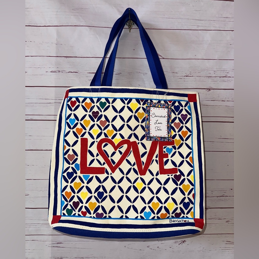 NWT BRIGHTON Cherished Love Tote Bag Canvas $150